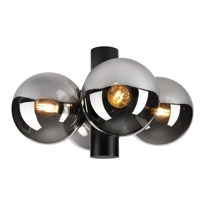 Ceiling light SFERIO 4xE14/5W/230V black/smoked black