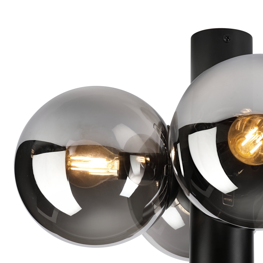 Ceiling light SFERIO 4xE14/5W/230V black/smoked black