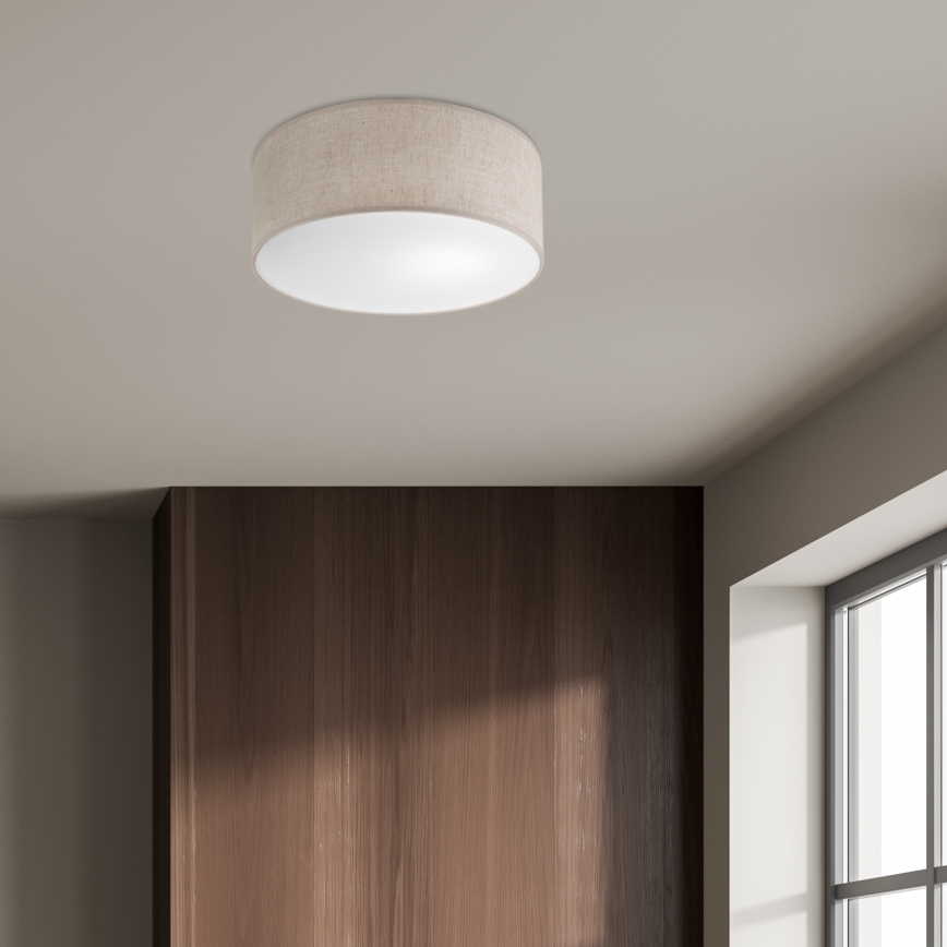 Ceiling light SIRJA 1xE27/15W/230V Ø 35 cm beige
