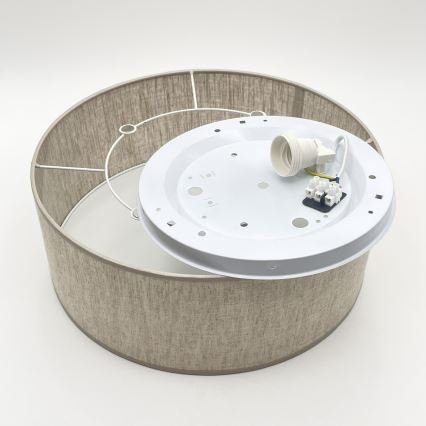 Ceiling light SIRJA 1xE27/15W/230V Ø 35 cm beige