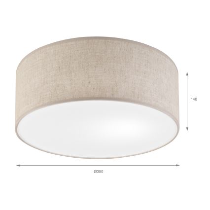 Ceiling light SIRJA 1xE27/15W/230V Ø 35 cm beige