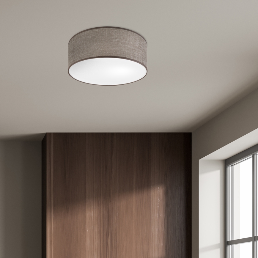 Ceiling light SIRJA 1xE27/15W/230V Ø 35 cm brown