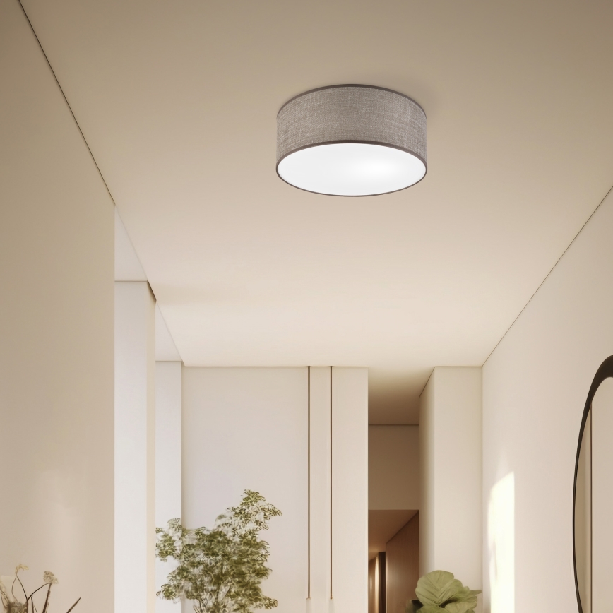 Ceiling light SIRJA 1xE27/15W/230V Ø 35 cm brown