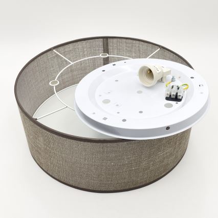 Ceiling light SIRJA 1xE27/15W/230V Ø 35 cm brown