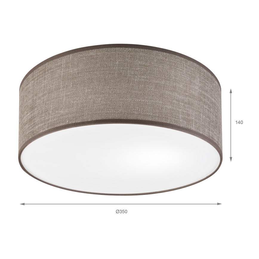 Ceiling light SIRJA 1xE27/15W/230V Ø 35 cm brown