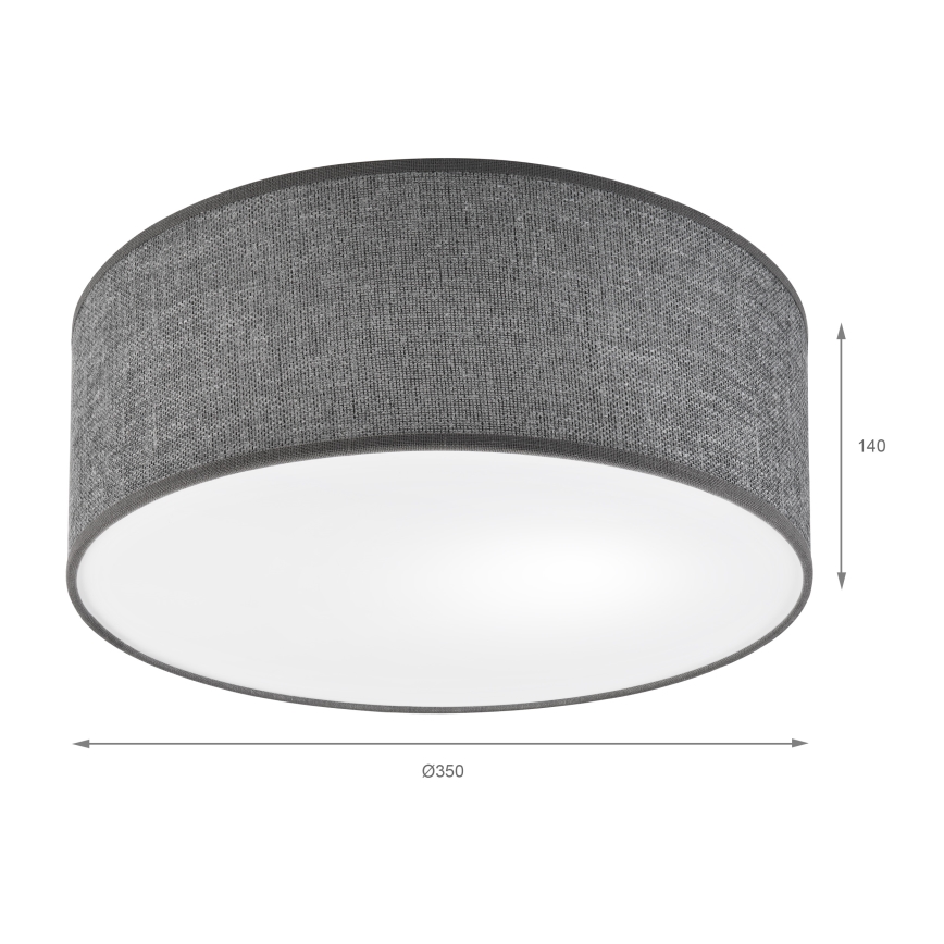 Ceiling light SIRJA 1xE27/15W/230V Ø 35 cm gray