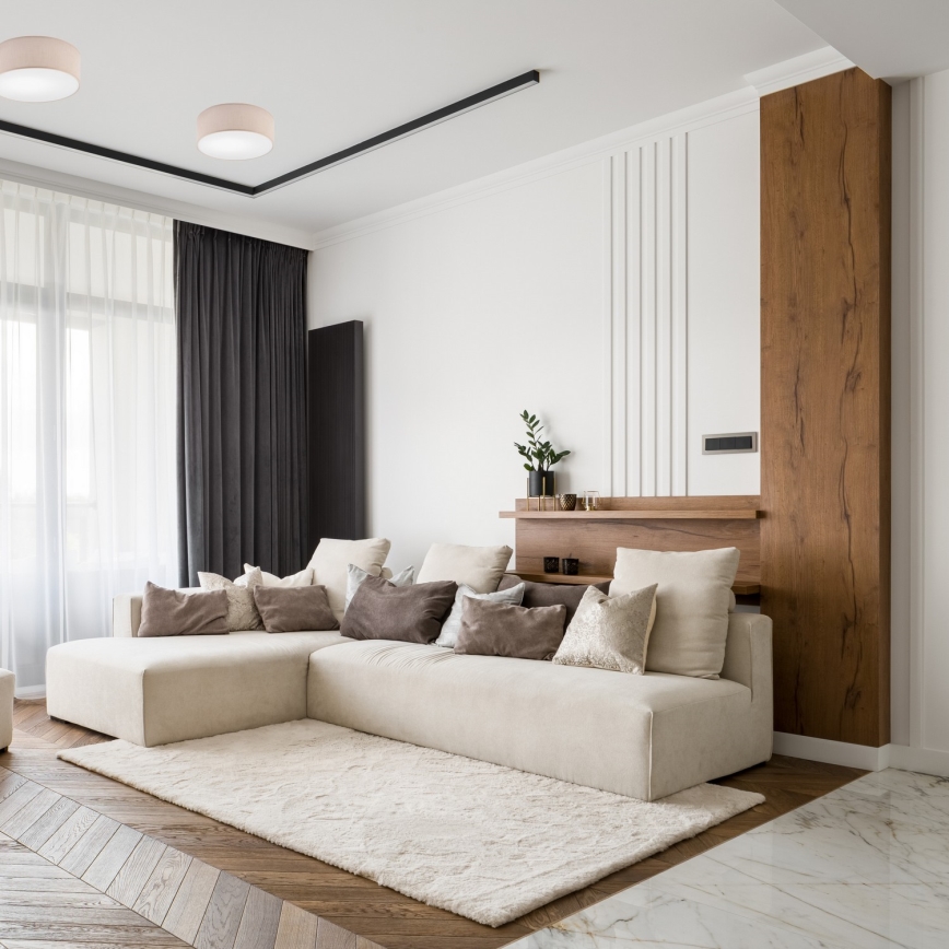 Ceiling light SIRJA 1xE27/60W/230V d. 35 cm beige