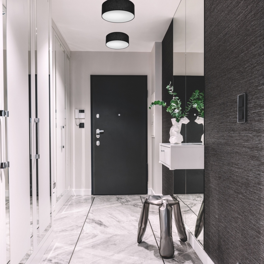 Ceiling light SIRJA 1xE27/60W/230V d. 35 cm black