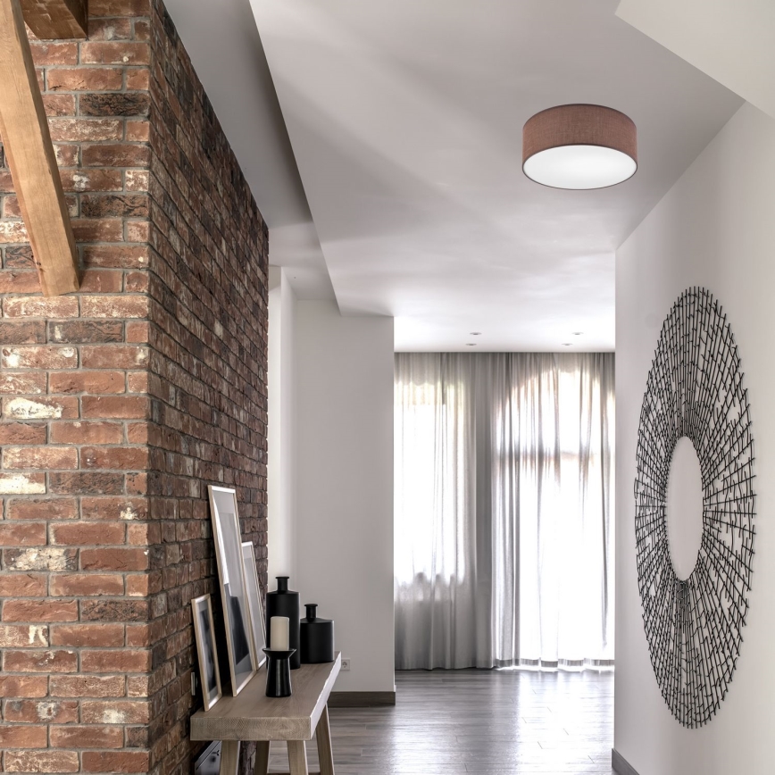 Ceiling light SIRJA 1xE27/60W/230V d. 35 cm brown