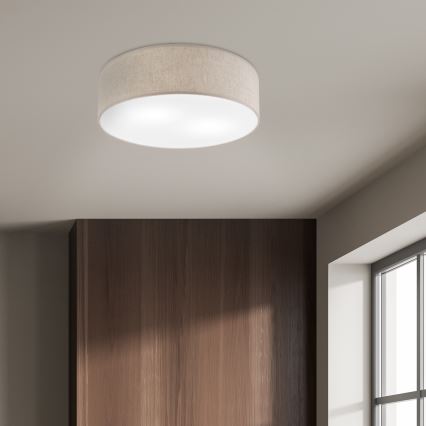Ceiling light SIRJA 2x E27/15W/230V, Ø 45 cm, beige