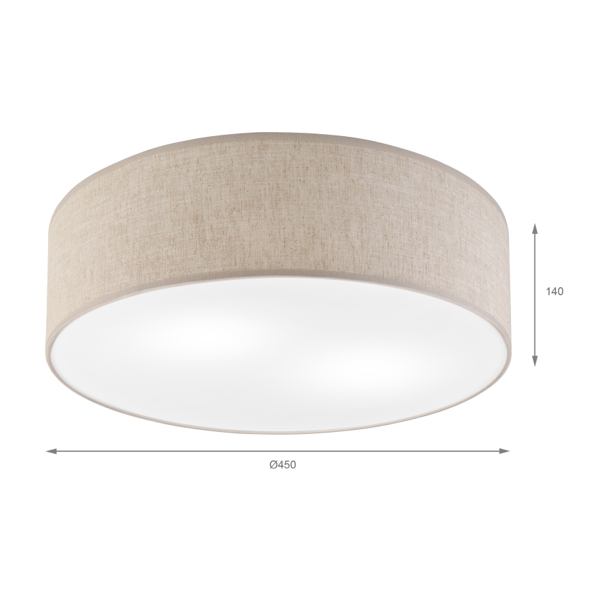 Ceiling light SIRJA 2x E27/15W/230V, Ø 45 cm, beige