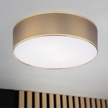 Ceiling light SIRJA 2xE27/15W/230V, 45 cm diameter, brown/gold