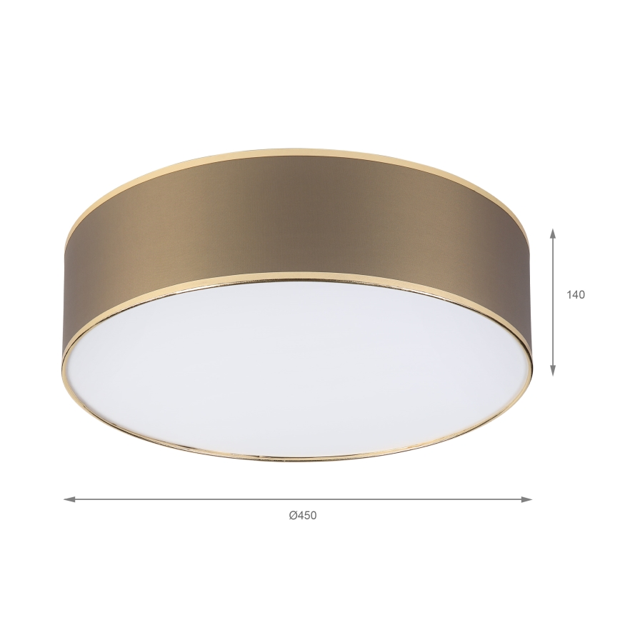 Ceiling light SIRJA 2xE27/15W/230V, 45 cm diameter, brown/gold