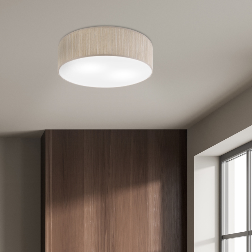Ceiling light SIRJA 2xE27/15W/230V, diam. 45 cm, beige