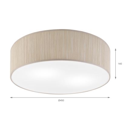 Ceiling light SIRJA 2xE27/15W/230V, diam. 45 cm, beige