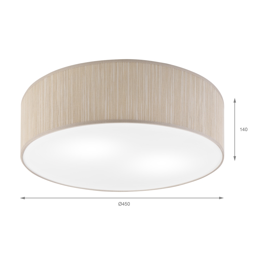 Ceiling light SIRJA 2xE27/15W/230V, diam. 45 cm, beige