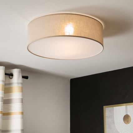 Ceiling light SIRJA 2xE27/15W/230V Ø 45 cm beige