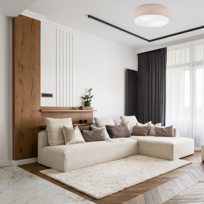 Ceiling light SIRJA 2xE27/15W/230V Ø 45 cm beige