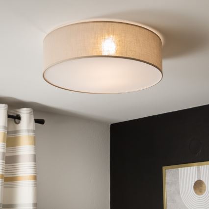 Ceiling light SIRJA 2xE27/15W/230V Ø 45 cm beige