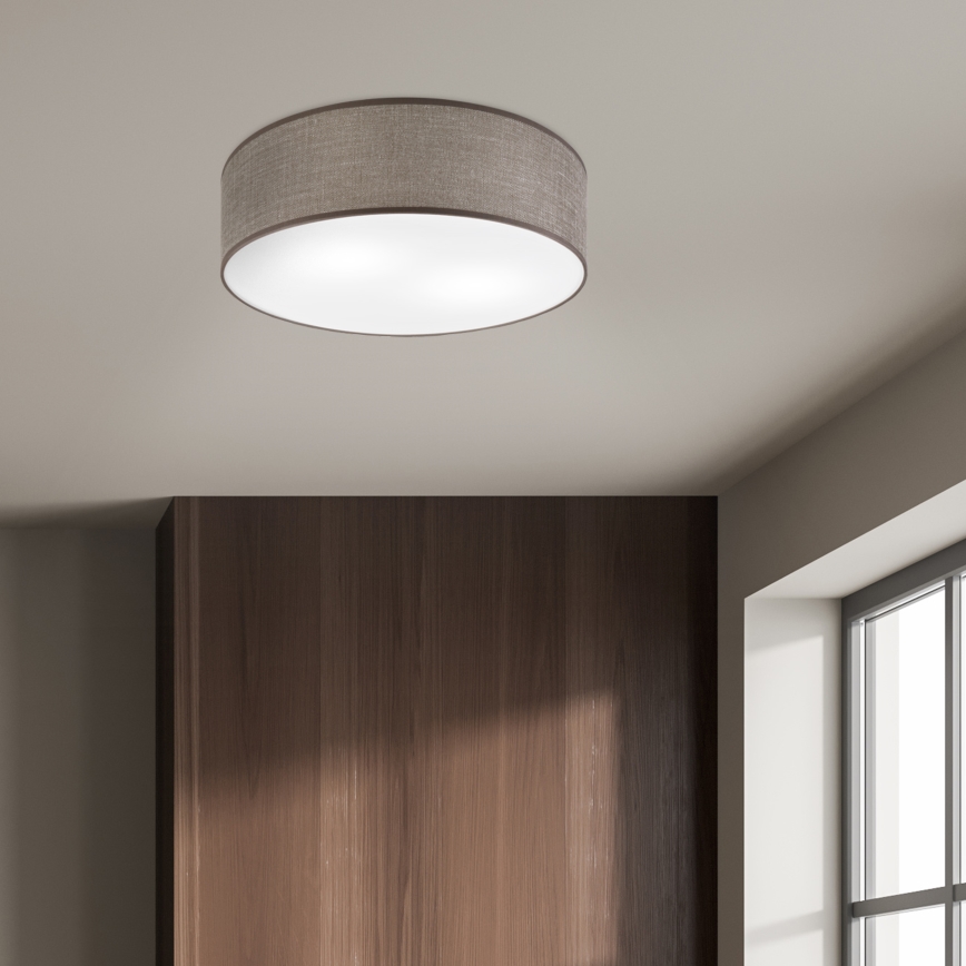 Ceiling light SIRJA 2xE27/15W/230V Ø 45 cm brown