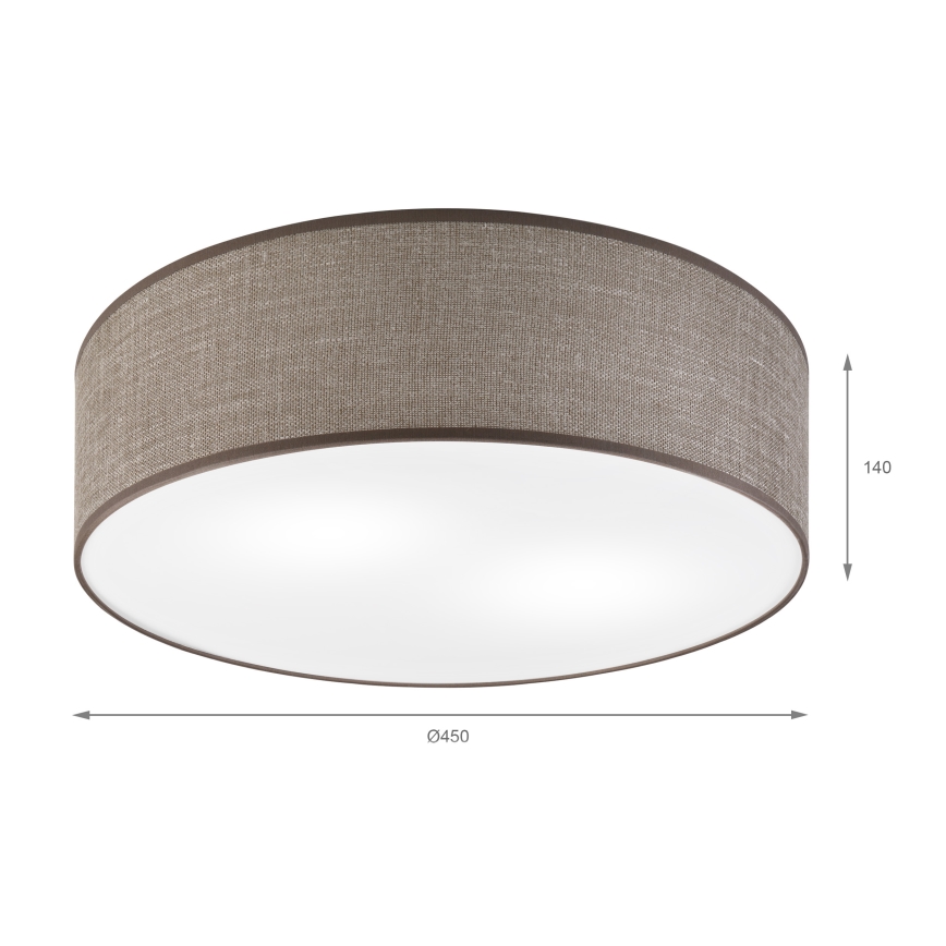 Ceiling light SIRJA 2xE27/15W/230V Ø 45 cm brown