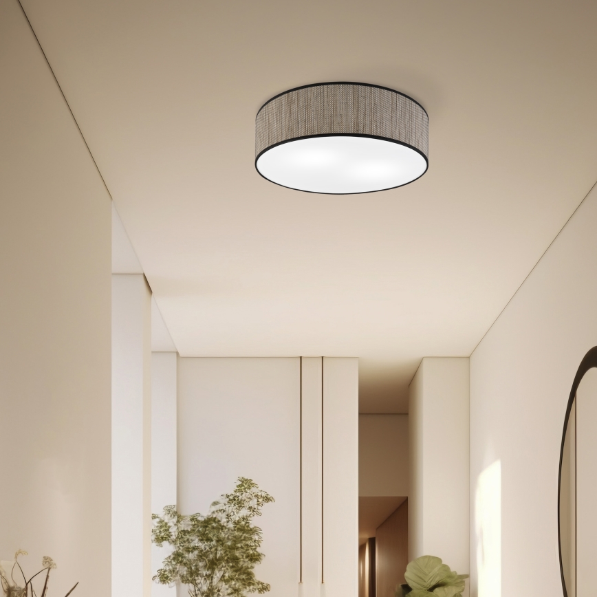 Ceiling light SIRJA 2xE27/15W/230V Ø 45 cm brown