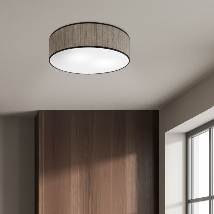 Ceiling light SIRJA 2xE27/15W/230V Ø 45 cm brown