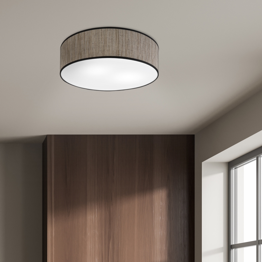 Ceiling light SIRJA 2xE27/15W/230V Ø 45 cm brown