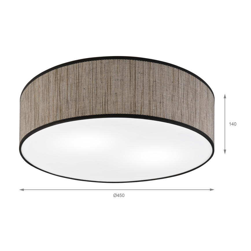 Ceiling light SIRJA 2xE27/15W/230V Ø 45 cm brown