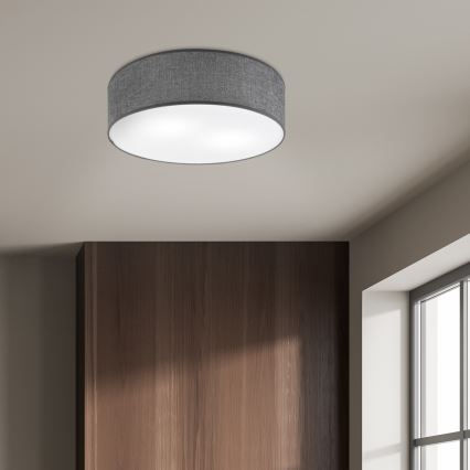 Ceiling light SIRJA 2xE27/15W/230V Ø 45 cm gray