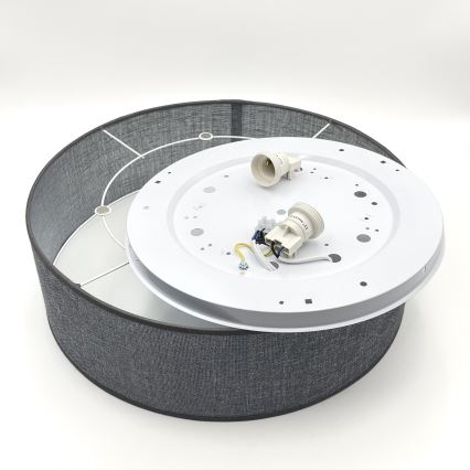 Ceiling light SIRJA 2xE27/15W/230V Ø 45 cm gray
