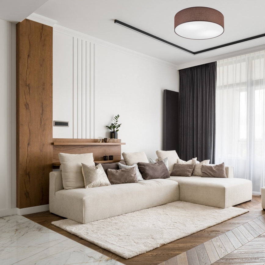 Ceiling light SIRJA 2xE27/60W/230V d. 45 cm brown