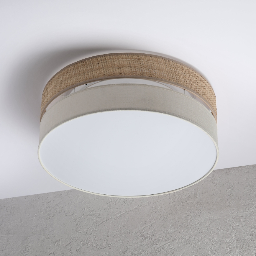 Ceiling light SIRJA BOHO 2xE27/15W/230V Ø 45 cm beige/cream