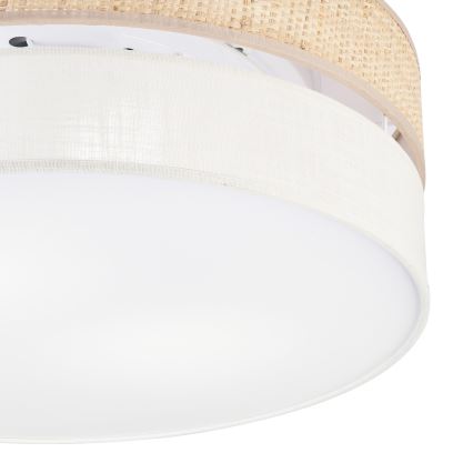 Ceiling light SIRJA BOHO 2xE27/15W/230V Ø 45 cm beige/cream