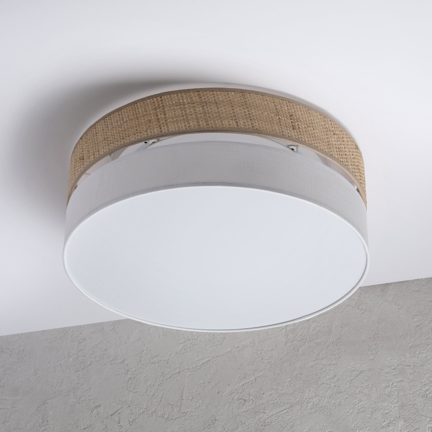 Ceiling light SIRJA BOHO 2xE27/15W/230V, Ø 45 cm, beige/white