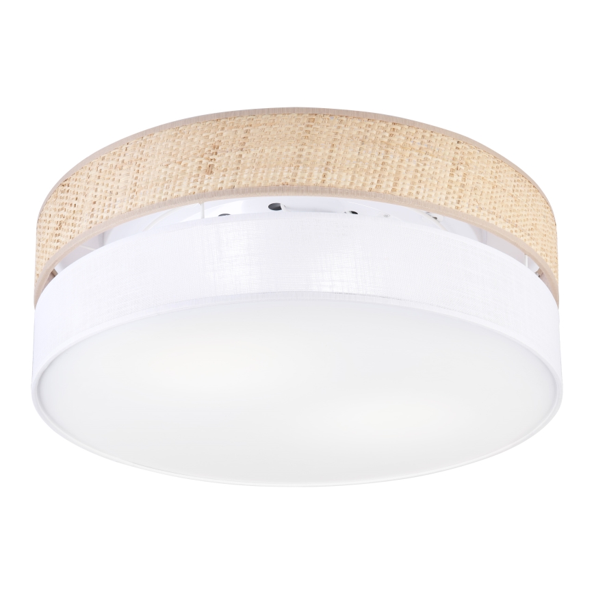 Ceiling light SIRJA BOHO 2xE27/15W/230V, Ø 45 cm, beige/white