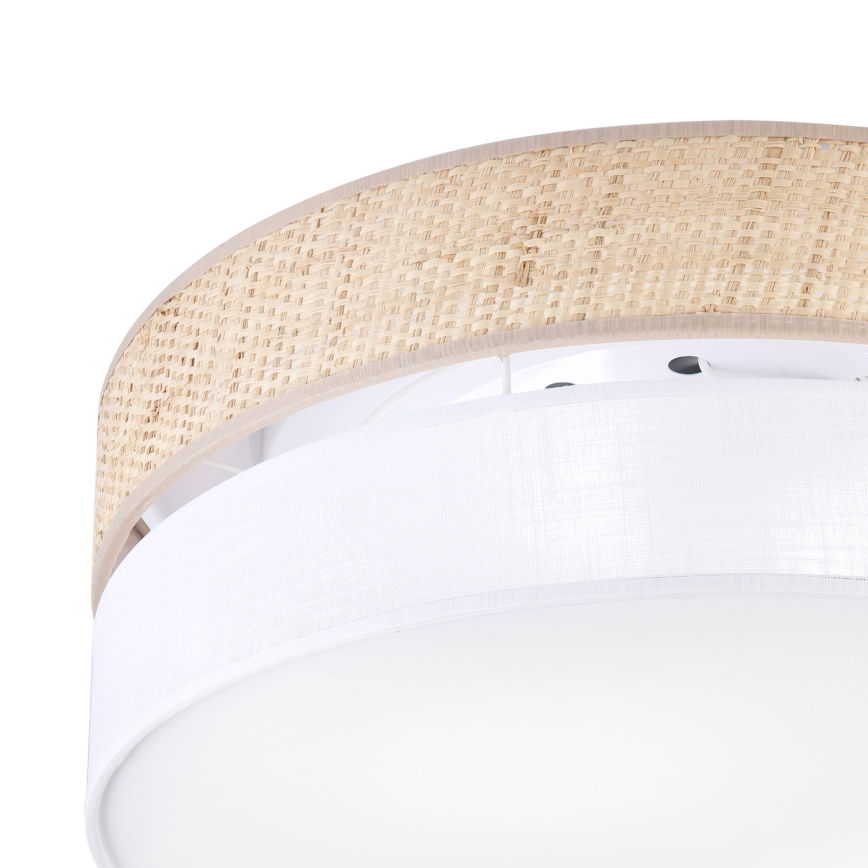 Ceiling light SIRJA BOHO 2xE27/15W/230V, Ø 45 cm, beige/white