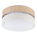 Ceiling light SIRJA DOUBLE BOHO 2xE14/15W/230V Ø 35 cm beige/cream