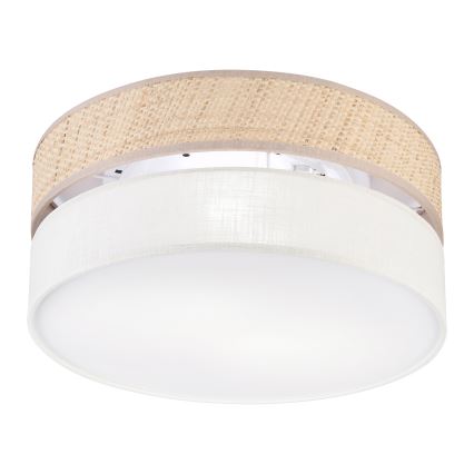 Ceiling light SIRJA DOUBLE BOHO 2xE14/15W/230V Ø 35 cm beige/cream