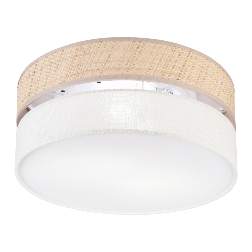 Ceiling light SIRJA DOUBLE BOHO 2xE14/15W/230V Ø 35 cm beige/cream