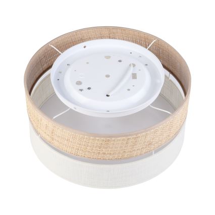 Ceiling light SIRJA DOUBLE BOHO 2xE14/15W/230V Ø 35 cm beige/cream