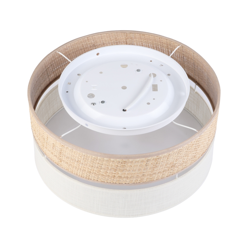 Ceiling light SIRJA DOUBLE BOHO 2xE14/15W/230V Ø 35 cm beige/cream