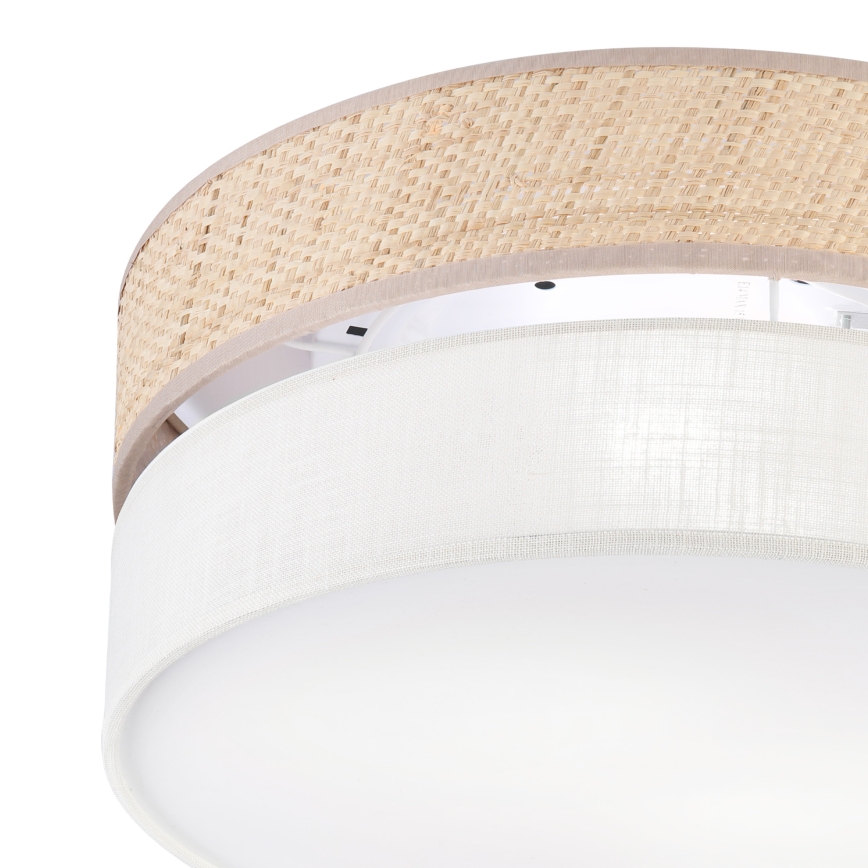Ceiling light SIRJA DOUBLE BOHO 2xE14/15W/230V Ø 35 cm beige/cream
