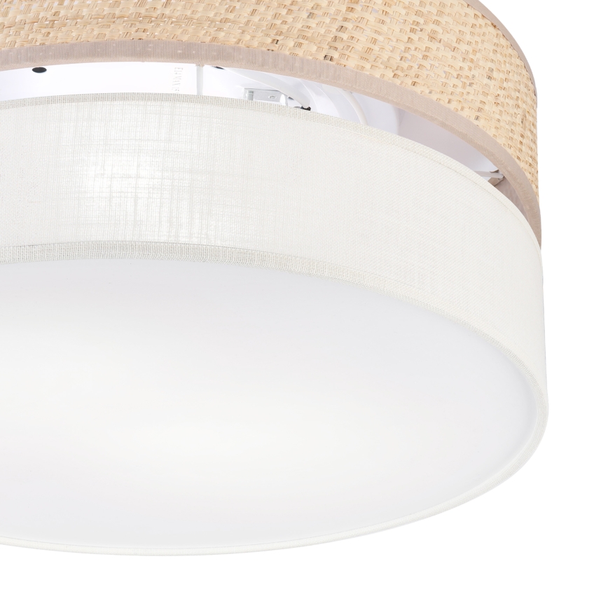 Ceiling light SIRJA DOUBLE BOHO 2xE14/15W/230V Ø 35 cm beige/cream