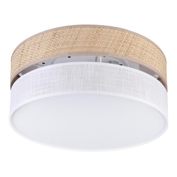 Ceiling light SIRJA DOUBLE BOHO 2xE14/15W/230V, Ø 35 cm, Beige/White