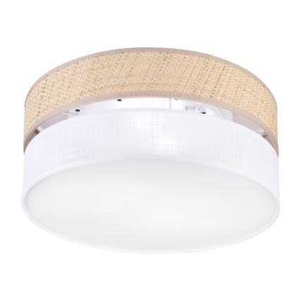 Ceiling light SIRJA DOUBLE BOHO 2xE14/15W/230V, Ø 35 cm, Beige/White