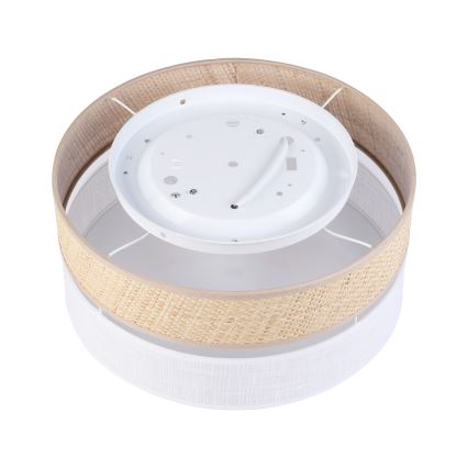 Ceiling light SIRJA DOUBLE BOHO 2xE14/15W/230V, Ø 35 cm, Beige/White