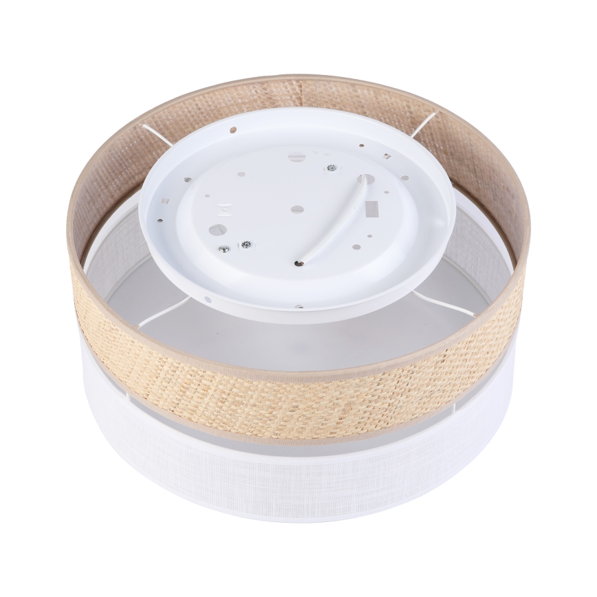 Ceiling light SIRJA DOUBLE BOHO 2xE14/15W/230V, Ø 35 cm, Beige/White