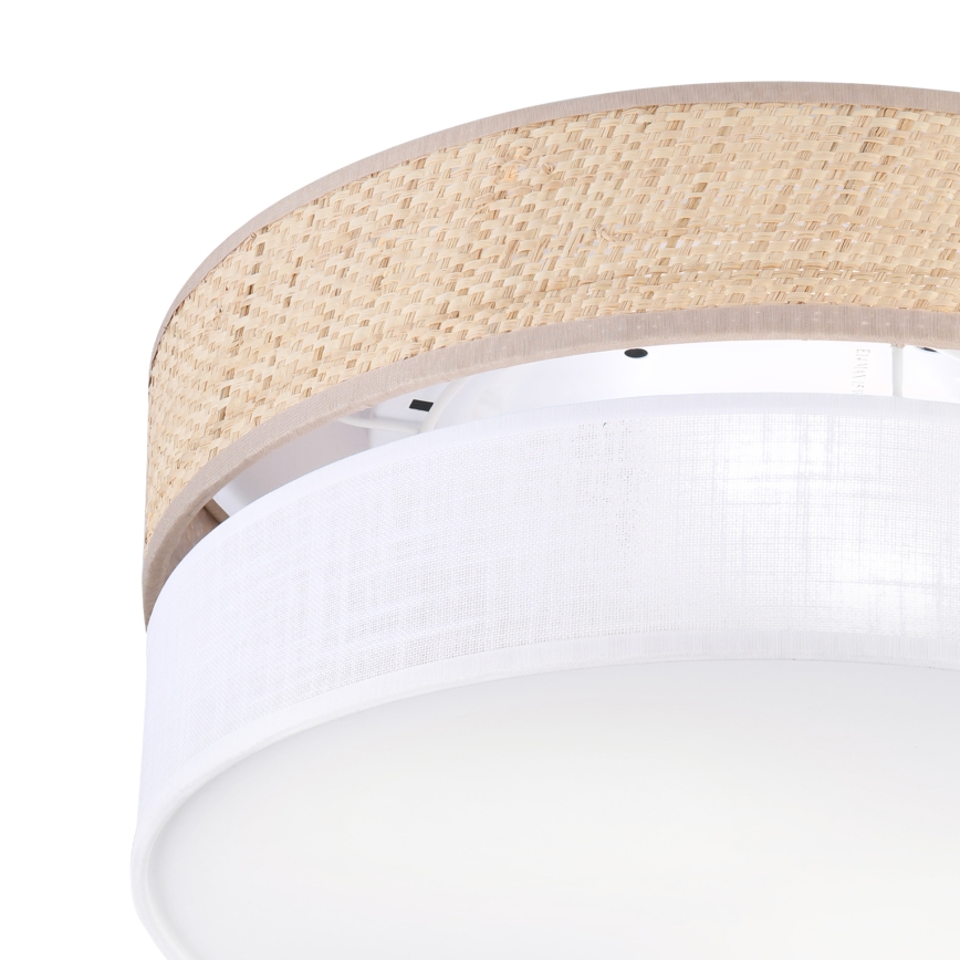 Ceiling light SIRJA DOUBLE BOHO 2xE14/15W/230V, Ø 35 cm, Beige/White