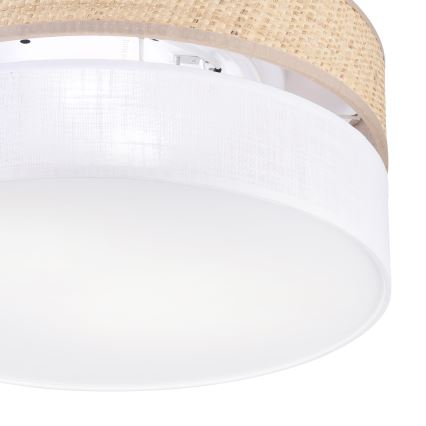 Ceiling light SIRJA DOUBLE BOHO 2xE14/15W/230V, Ø 35 cm, Beige/White